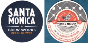 beer coaster from Santa Rosa Brewing Co. ( CA-STMO-8 )