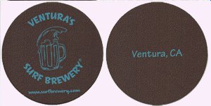 beer coaster from Surf City Brew Inc ( CA-SURF-2 )