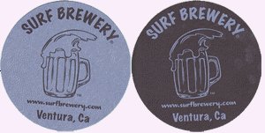 beer coaster from Surf City Brew Inc ( CA-SURF-3 )