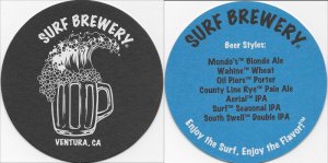 beer coaster from Surf City Brew Inc ( CA-SURF-5 )