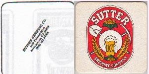 beer coaster from Sutter Buttes Brewing Co ( CA-SUTT-1A )