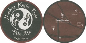 beer coaster from Towne Park Brew Co ( CA-TOWE-1 )