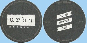 beer coaster from Valiant Brewing Co.  ( CA-URBN-4 )