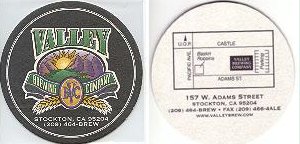 beer coaster from Valley Center Brewery ( CA-VALY-2A )