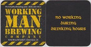 beer coaster from World Brews  ( CA-WORK-1 )