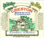 beer label from Crooked Goat Brewing  ( CA-CRES-LAB-2 )