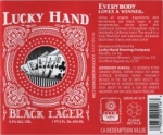 beer label from Lucky Lager Brewing Co. (Lucky Breweries, Inc.) ( CA-LUCK-LAB-3 )