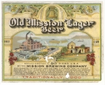 beer label from Mission Creek Brewing Co. ( CA-MISN-LAB-1 )