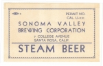 beer label from Sonora Brewing Co. ( CA-SONV-LAB-1 )