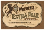 beer label from Wunder Brewing ( CA-WRED-LAB-2 )