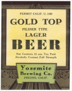 beer label from Yuba River Brewing Co.  ( CA-YOSB-LAB-1 )