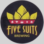 beer sticker from Five Suns Brewing ( CA-FIVS-STI-1 )