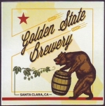 beer sticker from Golden West Brewing Co ( CA-GLDS-STI-1 )