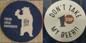 beer coaster from 12 Degree Brewing ( CO-105W-2D )