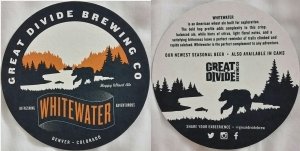 beer coaster from Great Frontier Brewing Co. ( CO-GDIV-19 )