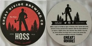 beer coaster from Great Frontier Brewing Co. ( CO-GDIV-21 )