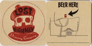 beer coaster from Loveland Aleworks ( CO-LOST-4 )