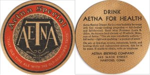 beer coaster from AleWife Grille & Brewery, The ( CT-AET-1 )