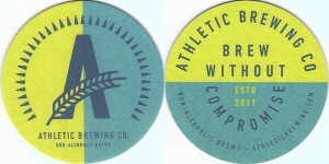 beer coaster from Back East  Brewery ( CT-ATHL-2 )