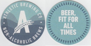 beer coaster from Back East  Brewery ( CT-ATHL-4 )