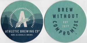 beer coaster from Back East  Brewery ( CT-ATHL-5 )