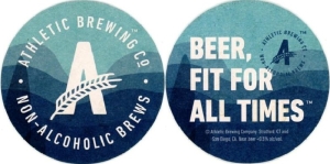 beer coaster from Back East  Brewery ( CT-ATHL-6 )