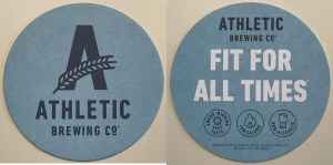 beer coaster from Back East  Brewery ( CT-ATHL-7 )