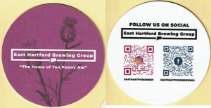 beer coaster from East Rock Brewing Co. ( CT-EASH-1 )