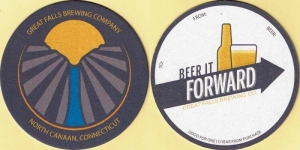 beer coaster from Great New London Brewing Co ( CT-GREA-1 )