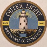 beer coaster from Overshores Brewing Co.  ( CT-OUTR-1 )