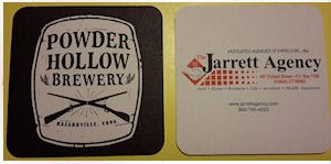 beer coaster from Problem Solved Brewing Co. ( CT-POWD-1 )