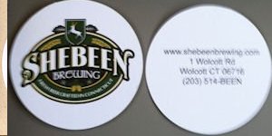 beer coaster from Short Throw Brewing Co  ( CT-SHE-1A )