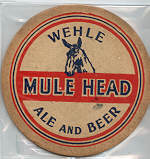 beer coaster from Weibel Brewing Co, The ( CT-WEH-6 )