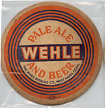 beer coaster from Weibel Brewing Co, The ( CT-WEH-8 )