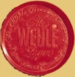 beer coaster from Weibel Brewing Co, The ( CT-WEH-9 )