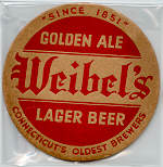 beer coaster from Weidemann Brewing ( CT-WEI-1 )