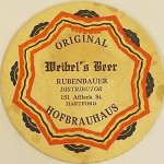 beer coaster from Weidemann Brewing ( CT-WEI-3 )