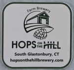 beer sticker from Housatonic River Brewing ( CT-HOPS-STI-1 )