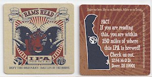 beer coaster from Fordham Brewing Co. ( DE-OLDD-33 )