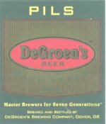 beer label from Del-Mar-Va (Delmarva) Brewing ( DE-DEGR-LAB-2 )