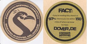 beer coaster from Fordham Brewing Co. ( MD-FORD-13A )