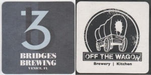 beer coaster from 3 Car Garage Brewing ( FL-3BRI-3 )