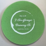 beer coaster from 3 Daughters Brewing ( FL-3CAR-3 )