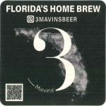 beer coaster from 3 Sons Brewing Co ( FL-3MAV-1 )