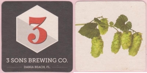 beer coaster from 3rd Planet Brewing Co. ( FL-3SON-2 )