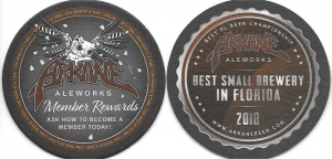 beer coaster from Atlantic Beach Brewing Co.  ( FL-ARKN-2 )