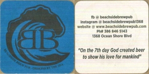 beer coaster from Bear and Peacock Brewery ( FL-BESI-3 )