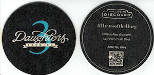 beer coaster from 3 Keys Brewing ( FL-DAU-1 )