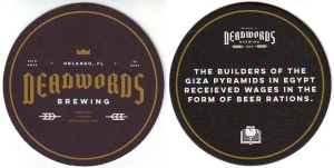 beer coaster from deBine Brewing Co. ( FL-DEAW-3 )