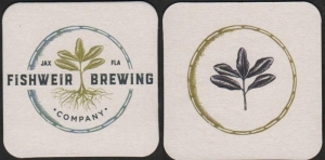 beer coaster from Five Branches Brewing ( FL-FISH-1 )